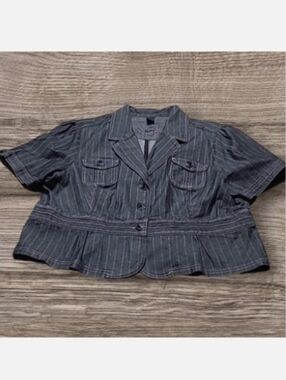 WOMEN'S PLUS SIZE VENEZIA SUPREME DENIM BLAZER JACKET
